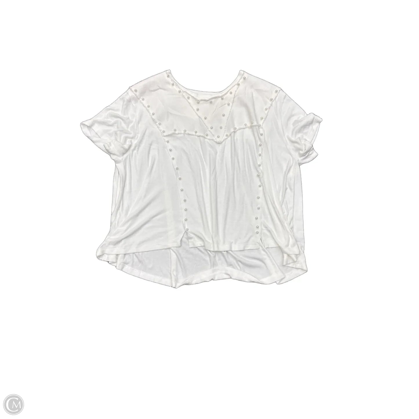 Top Short Sleeve By Pol In White, Size: M