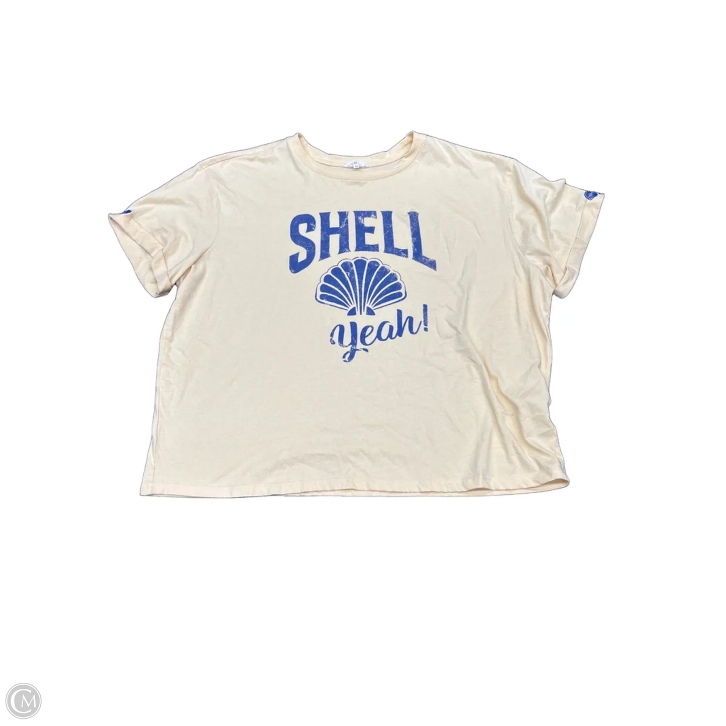 Top Short Sleeve Basic By Maurices In Yellow, Size: 1x