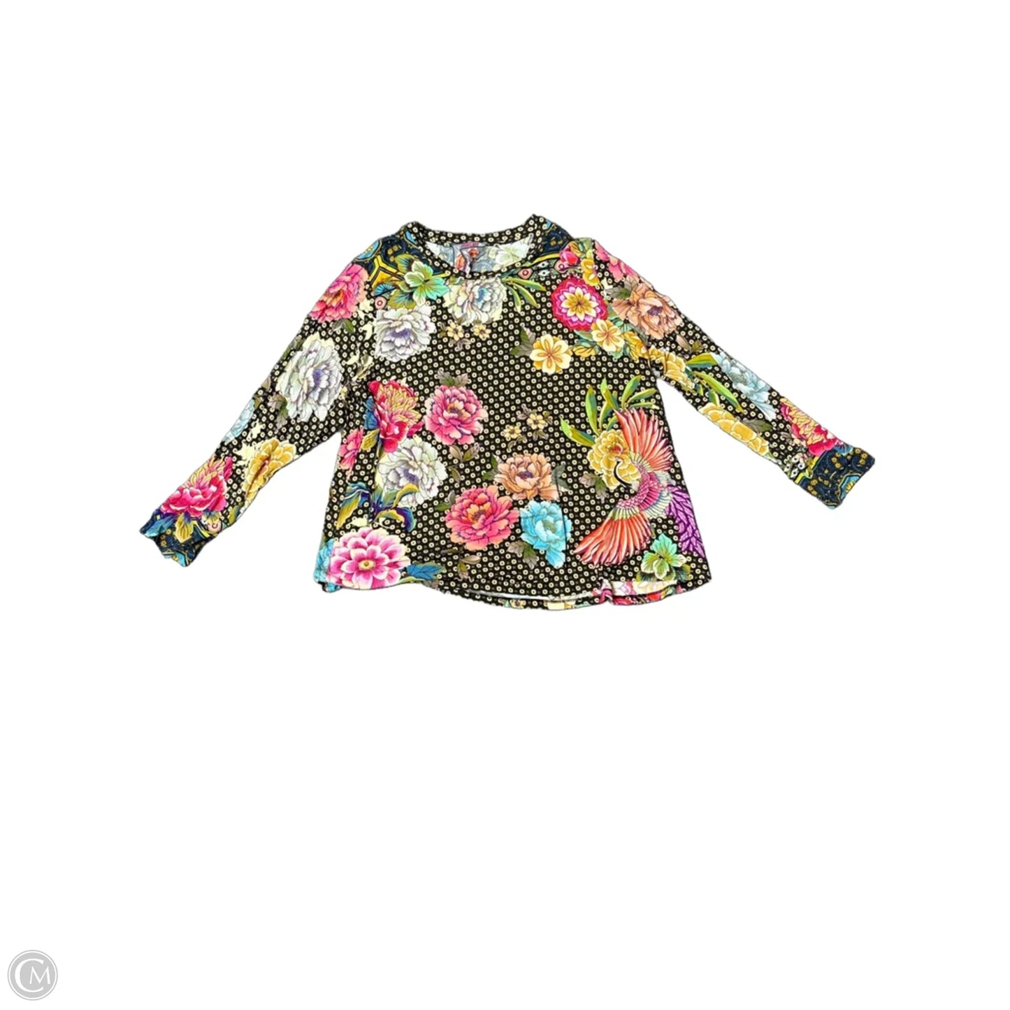 Top Long Sleeve By Johnny Was In Floral Print, Size: Xl