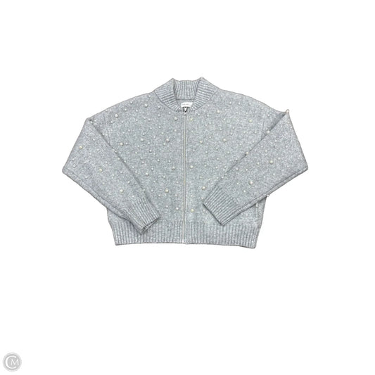 Sweater Cardigan By Nine West In Grey, Size: S