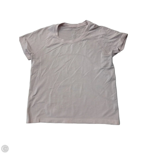 Athletic Top Short Sleeve By Lululemon In Pink, Size: 8