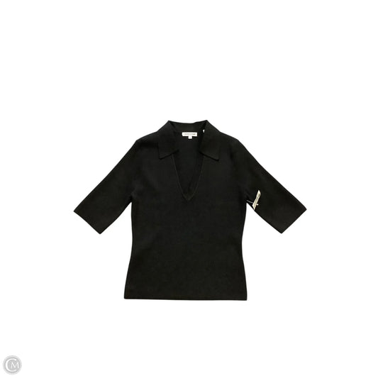 Sweater Short Sleeve By Veronica Beard In Black, Size: M