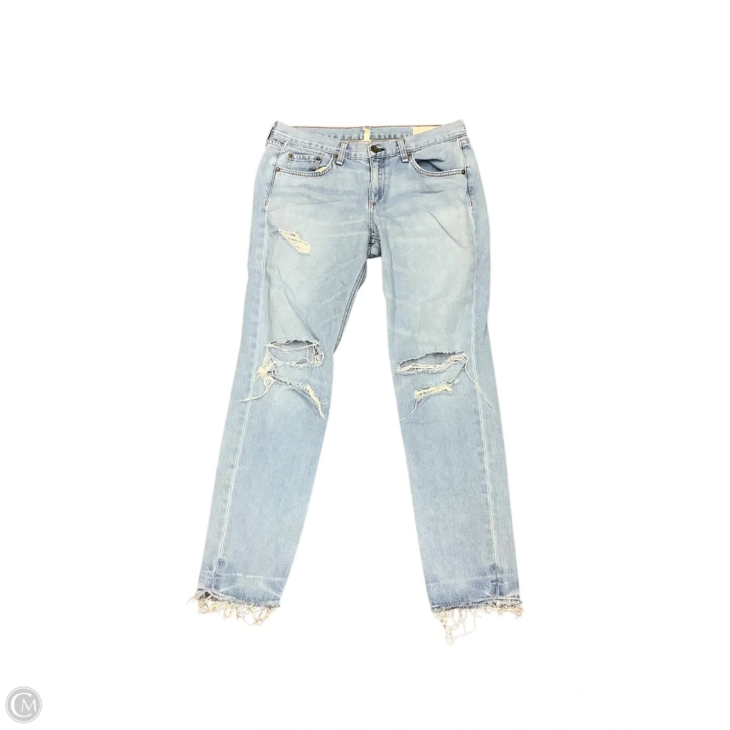 Jeans Skinny By Rag And Bone In Blue Denim, Size: 4