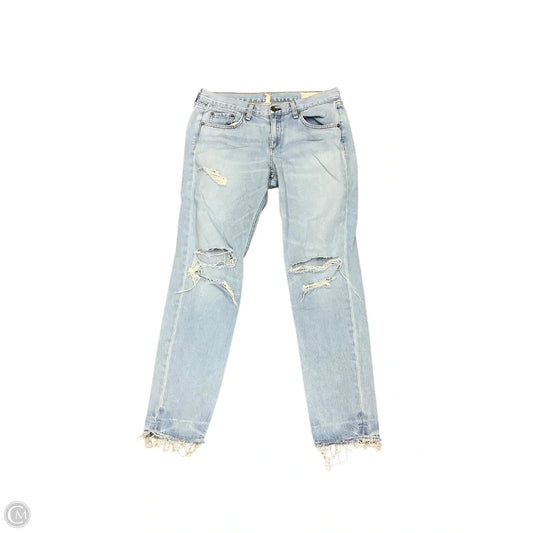 Jeans Skinny By Rag And Bone In Blue Denim, Size: 4