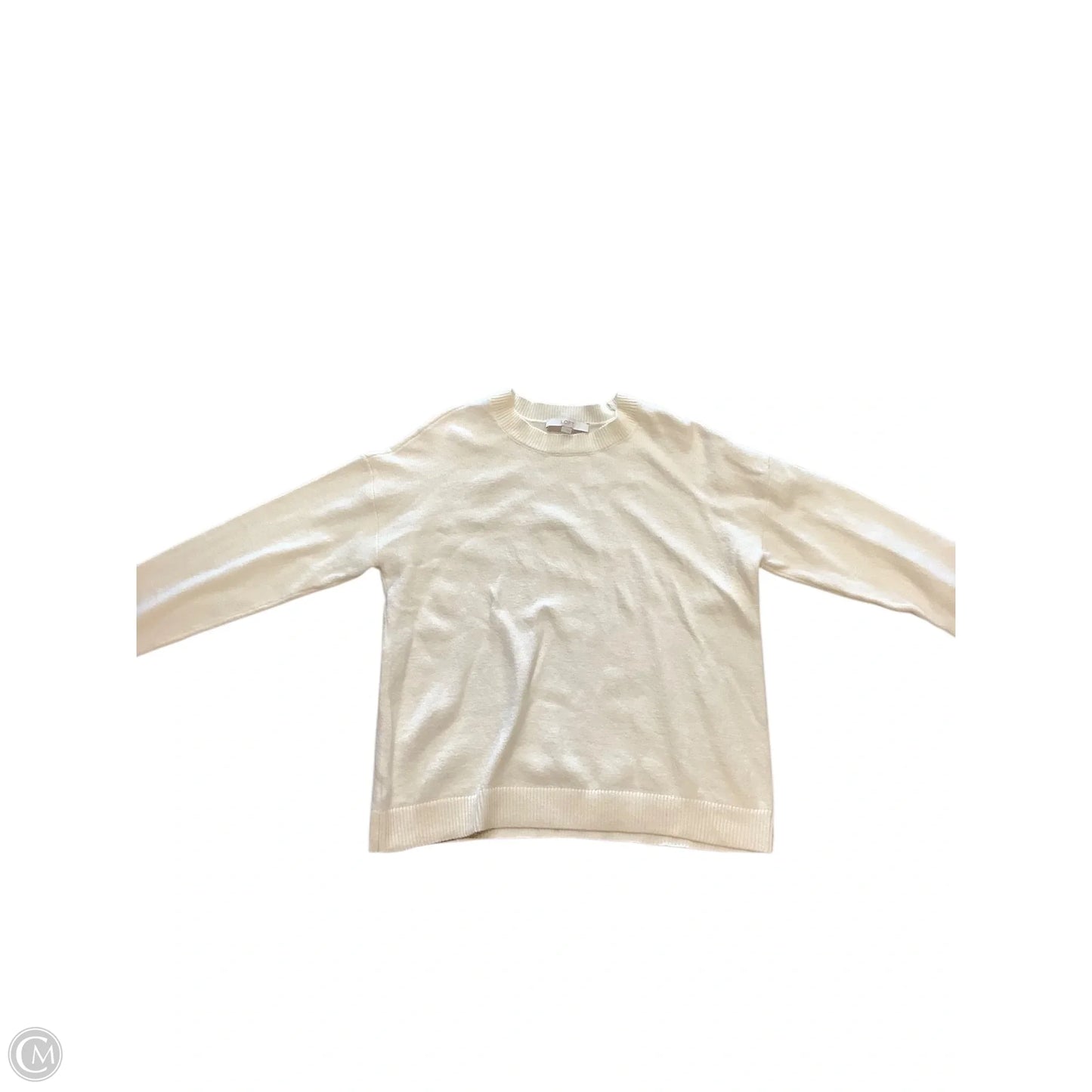 Sweater By Loft In Cream, Size: L