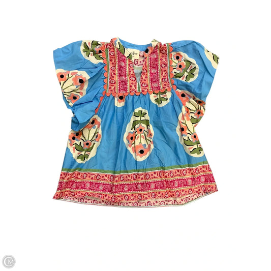 Top Short Sleeve By Umgee In Blue, Size: S
