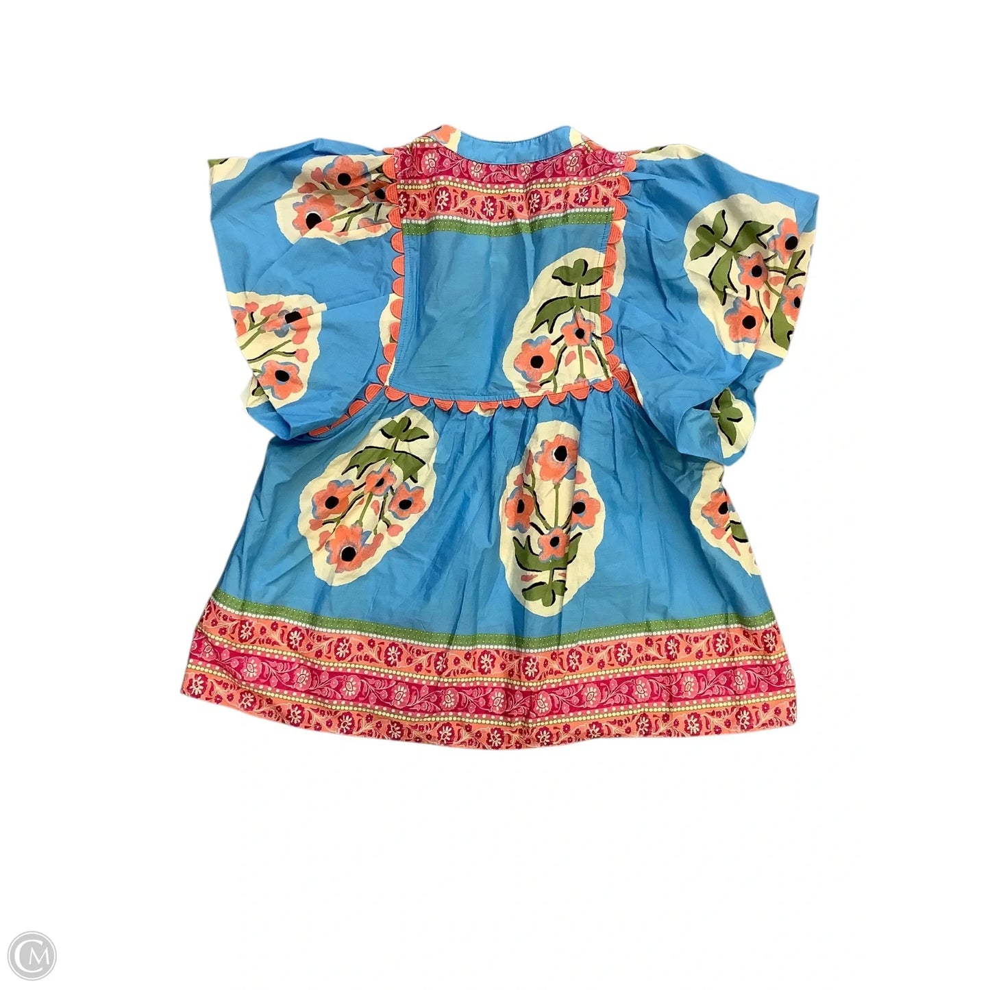 Top Short Sleeve By Umgee In Blue, Size: S