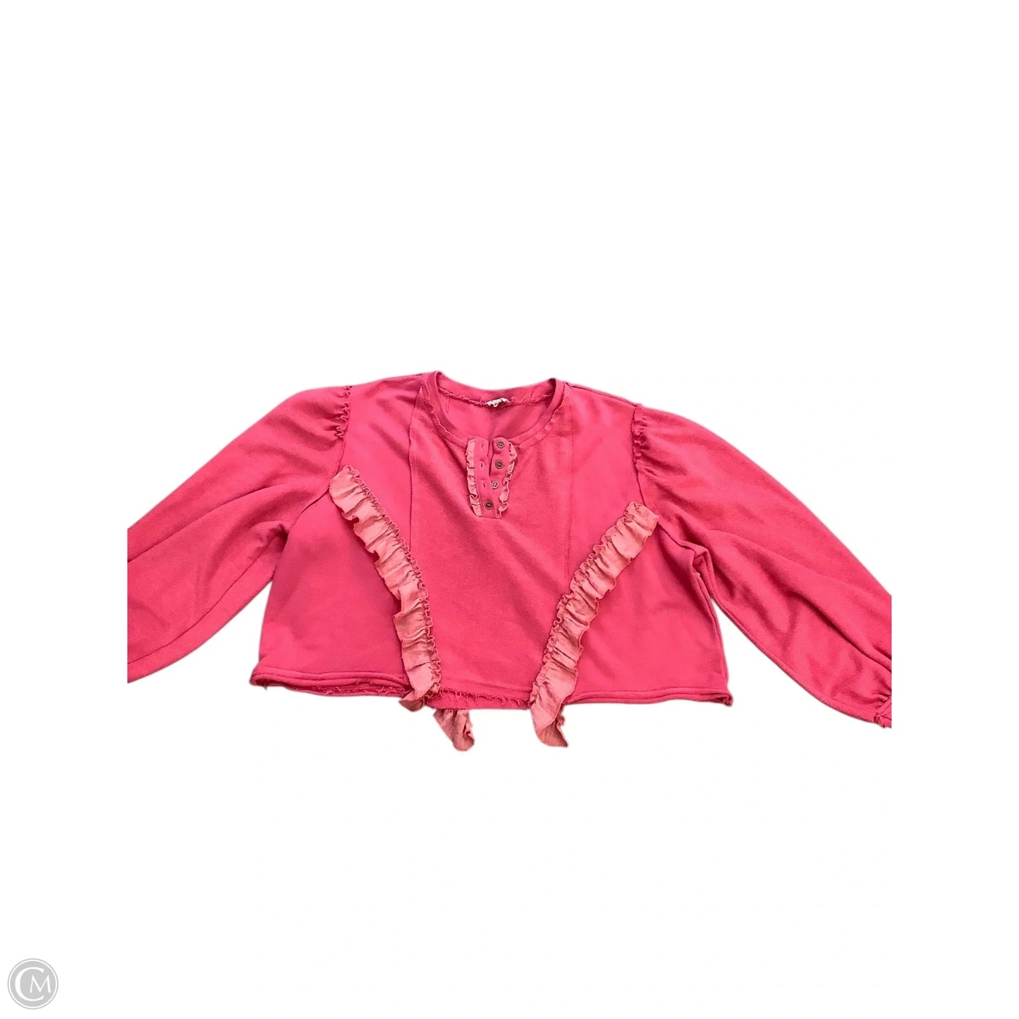 Top Long Sleeve By Pol In Pink, Size: M