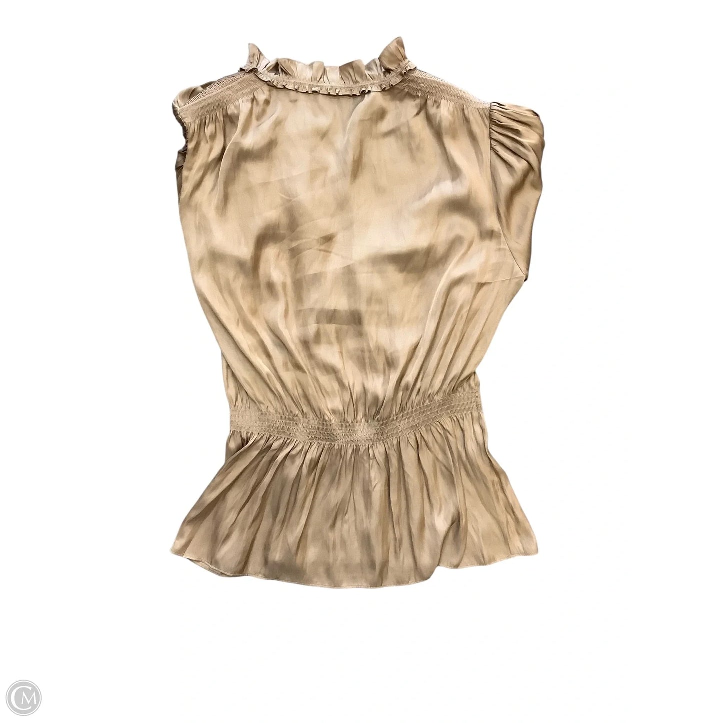 Blouse Long Sleeve By Elie Tahari In Brown, Size: S