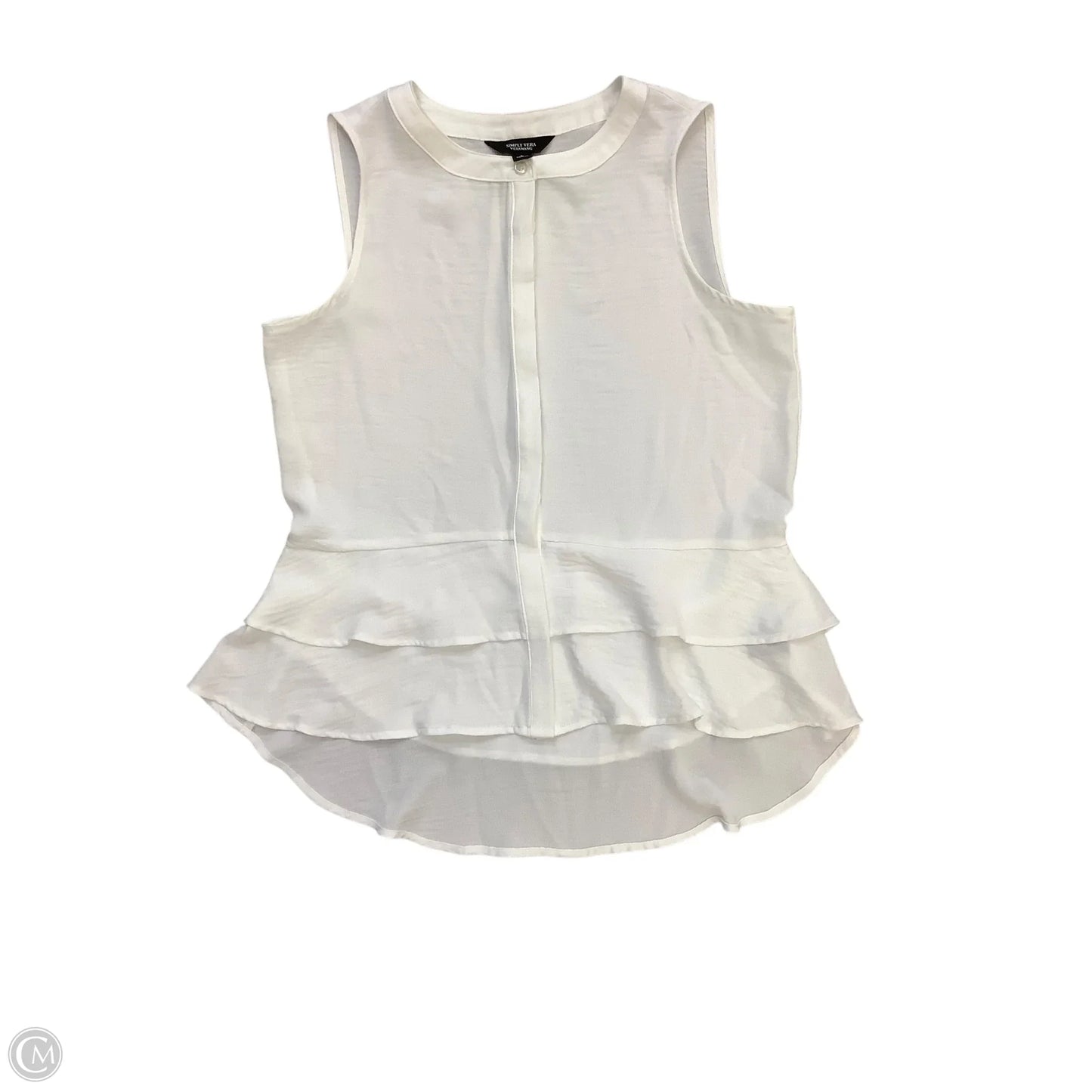 Top Sleeveless Basic By Simply Vera In White, Size: S