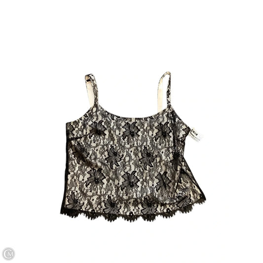 Top Sleeveless Designer By Lafayette 148 In Black, Size: 14