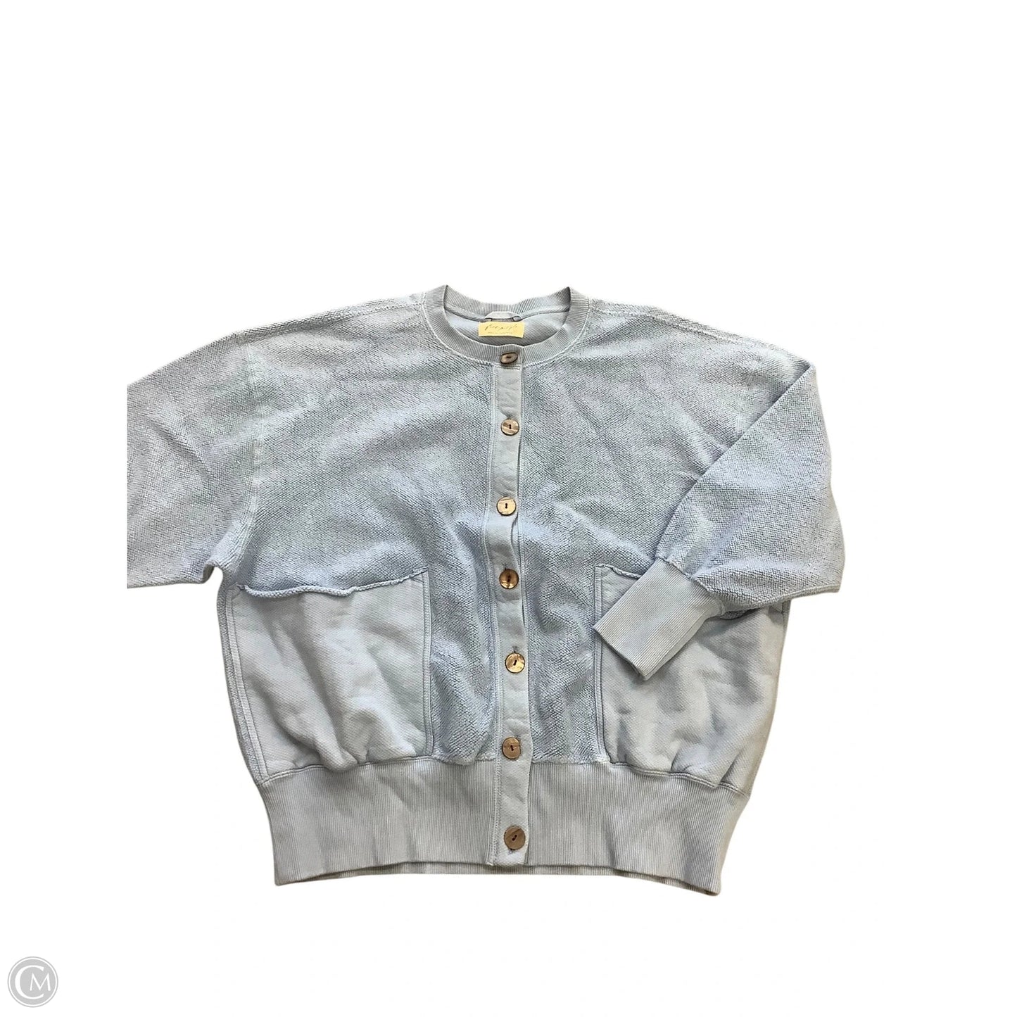Sweater Cardigan By Free People In Blue, Size: L