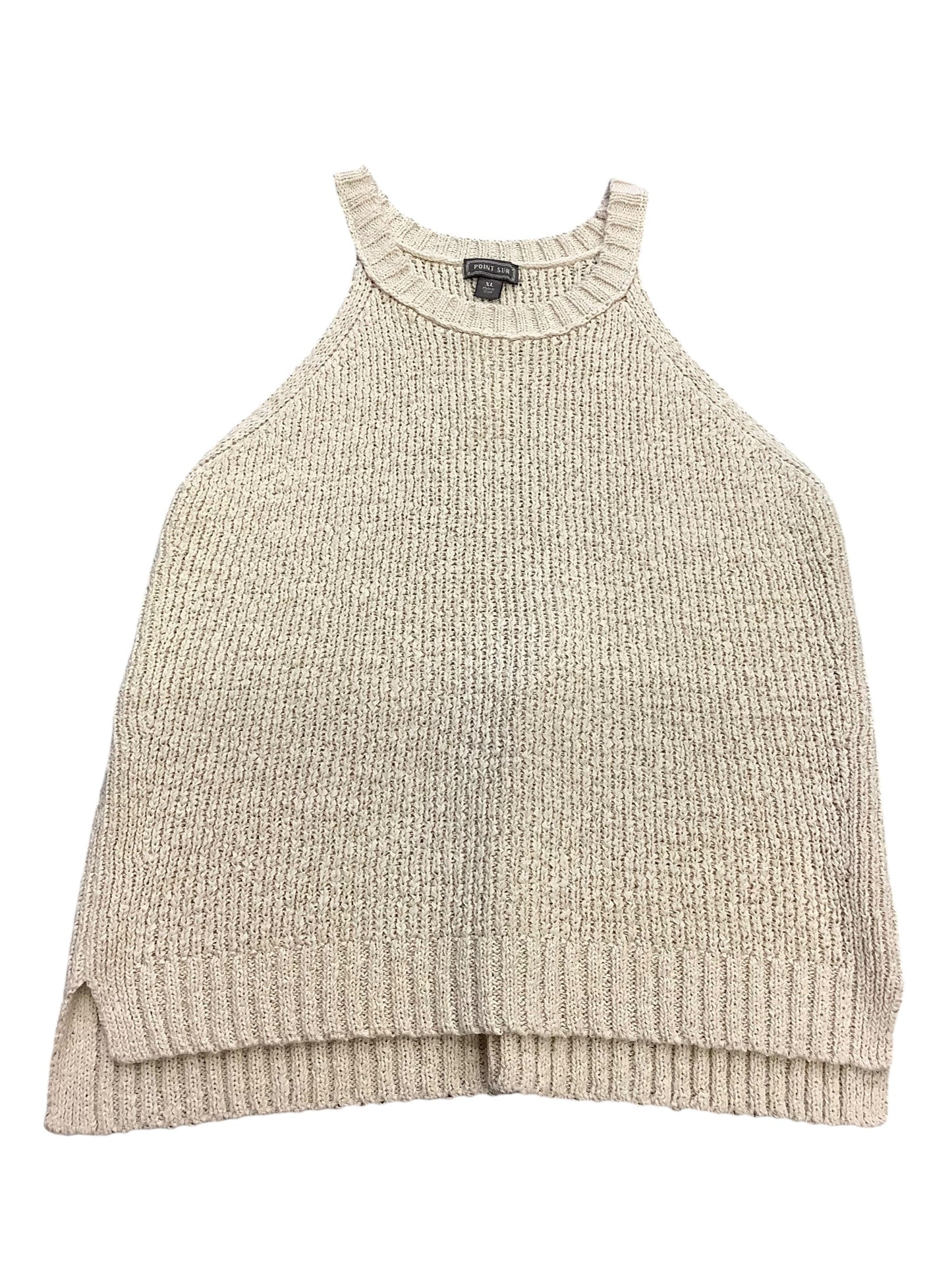 Vest Sweater By J Crew In Cream, Size: Xl