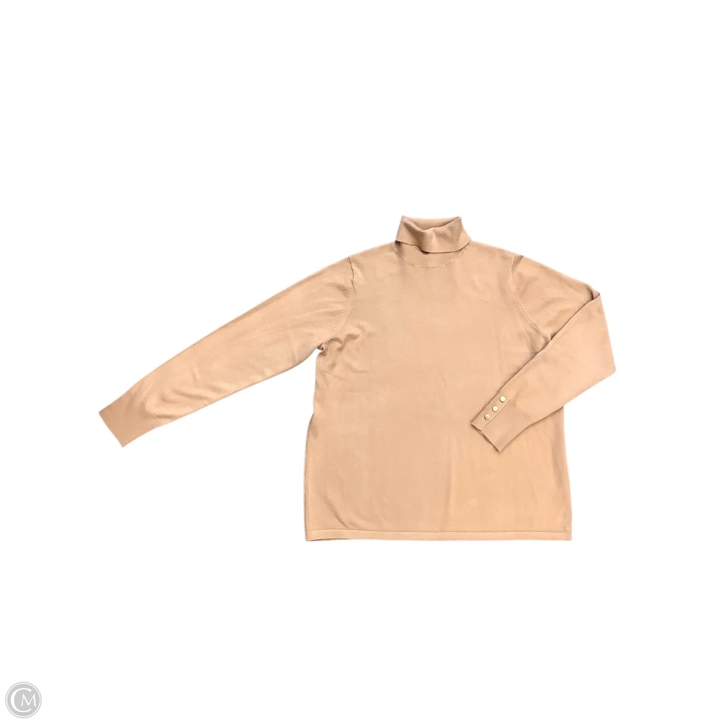 Top Long Sleeve By Eloquii In Tan, Size: 2x