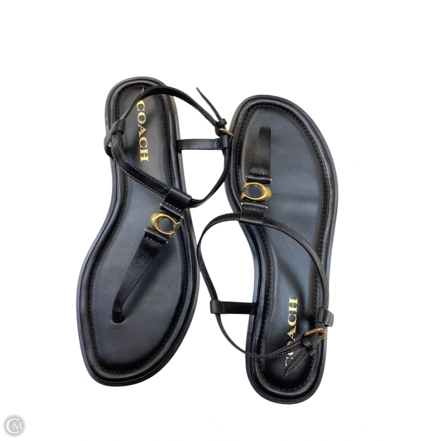 Sandals Designer By Coach In Black, Size: 9