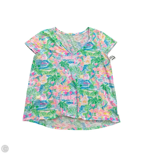 Top Short Sleeve Designer By Lilly Pulitzer In Multi-colored, Size: Xl
