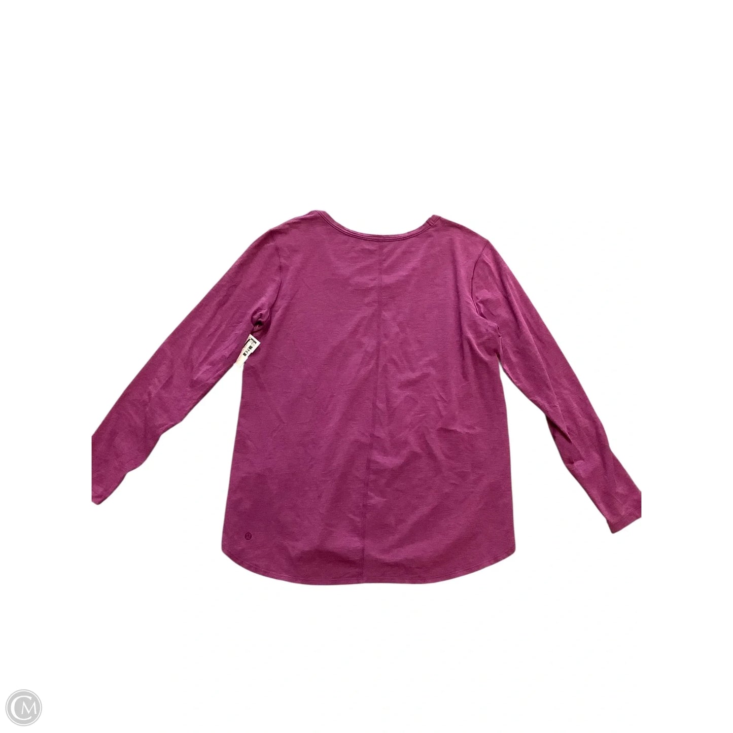Athletic Top Long Sleeve Crewneck By Lululemon In Purple, Size: L