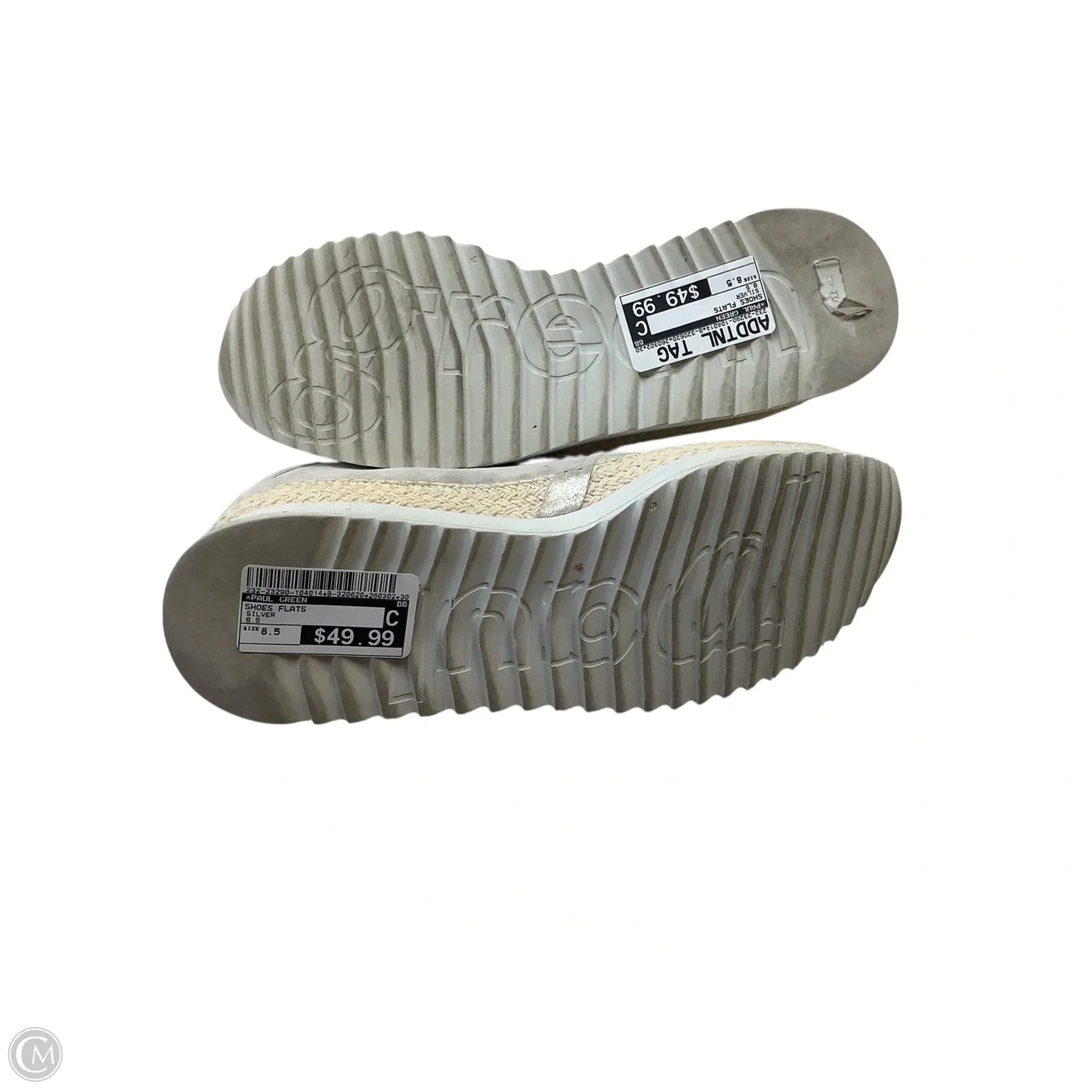 Shoes Flats By Paul Green In Silver, Size: 8.5