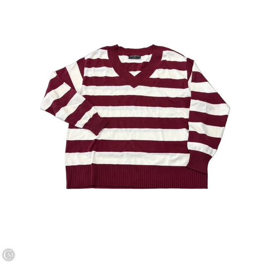 Sweater By Lane Bryant In Red & White, Size: Xl