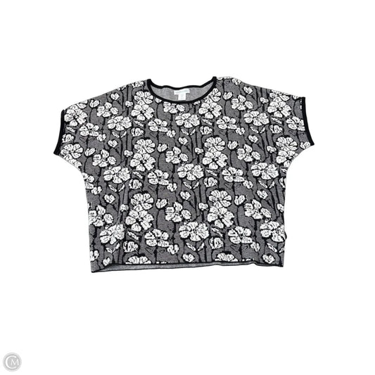 Sweater Short Sleeve By Cynthia Rowley In Black & White, Size: Xl