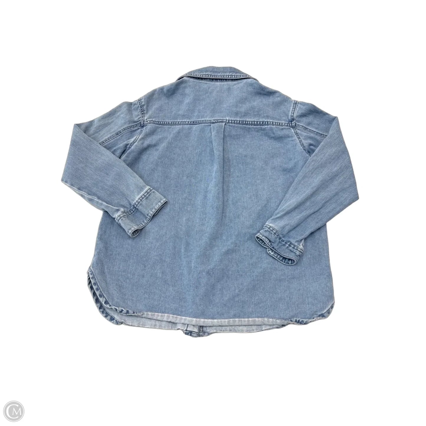 Jacket Shirt By Bagatelle In Blue Denim, Size: S