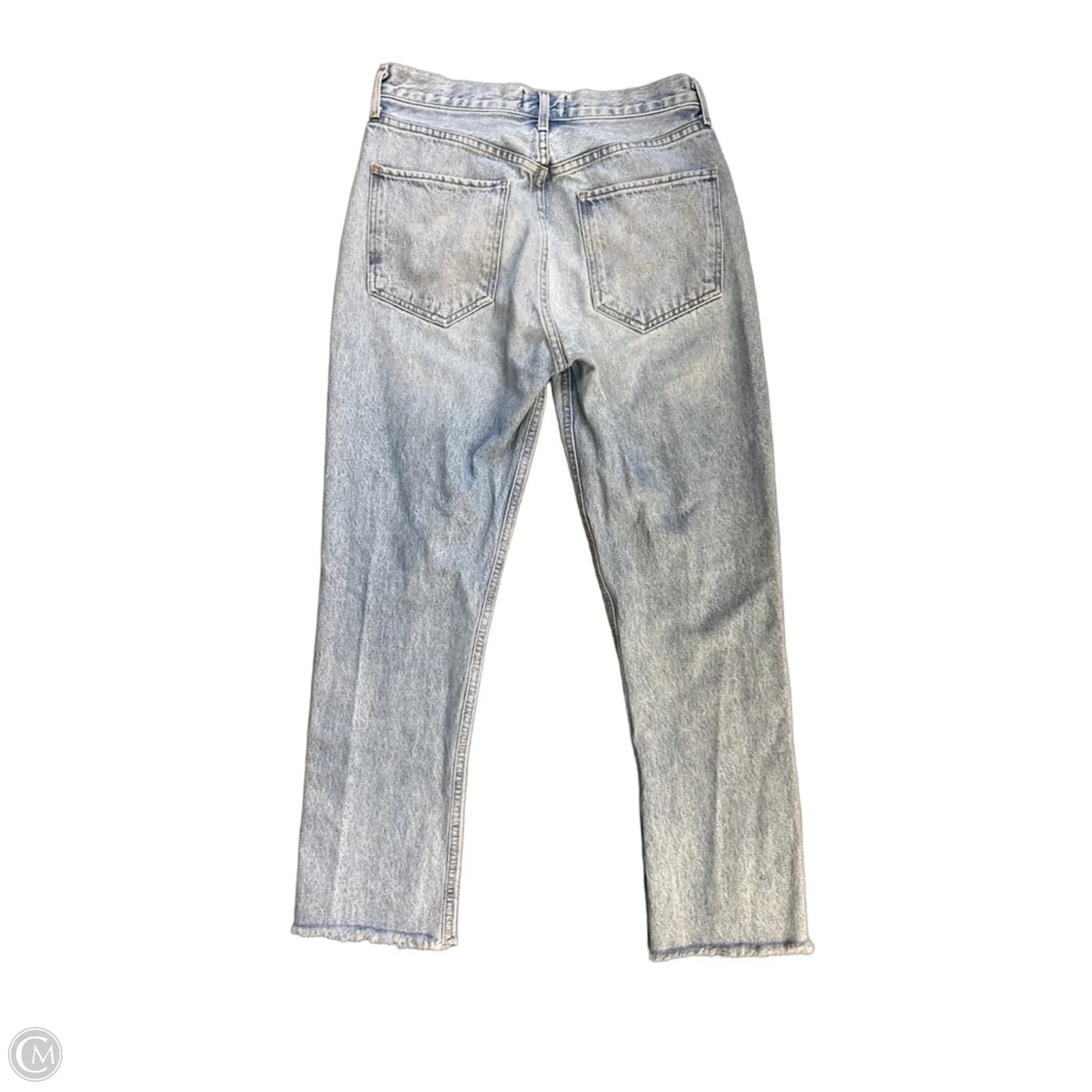 Jeans Straight By Agolde In Blue Denim, Size: 4