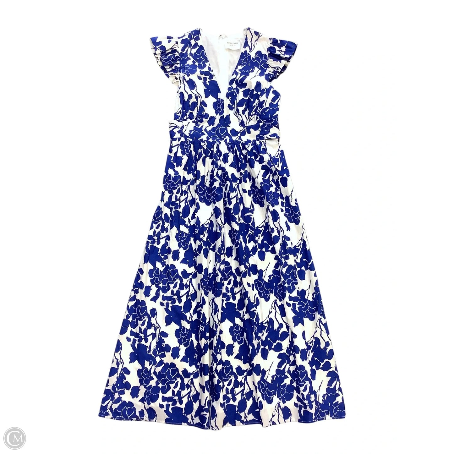 Dress Casual Maxi By Cma In Blue & White, Size: L