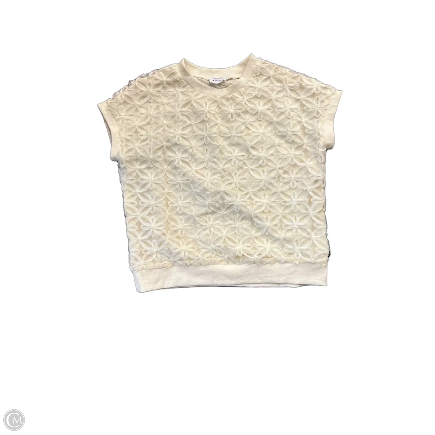 Top Short Sleeve By First Love In Cream, Size: M