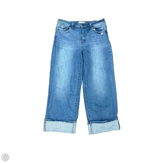 Jeans Wide Leg By Flying Monkey In Blue Denim, Size: 16