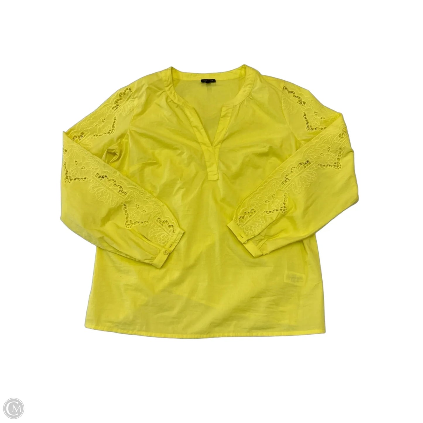 Top Long Sleeve By Talbots In Yellow, Size: S