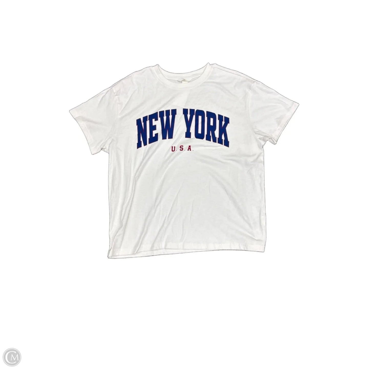 Top Short Sleeve Basic By H&m In White, Size: L