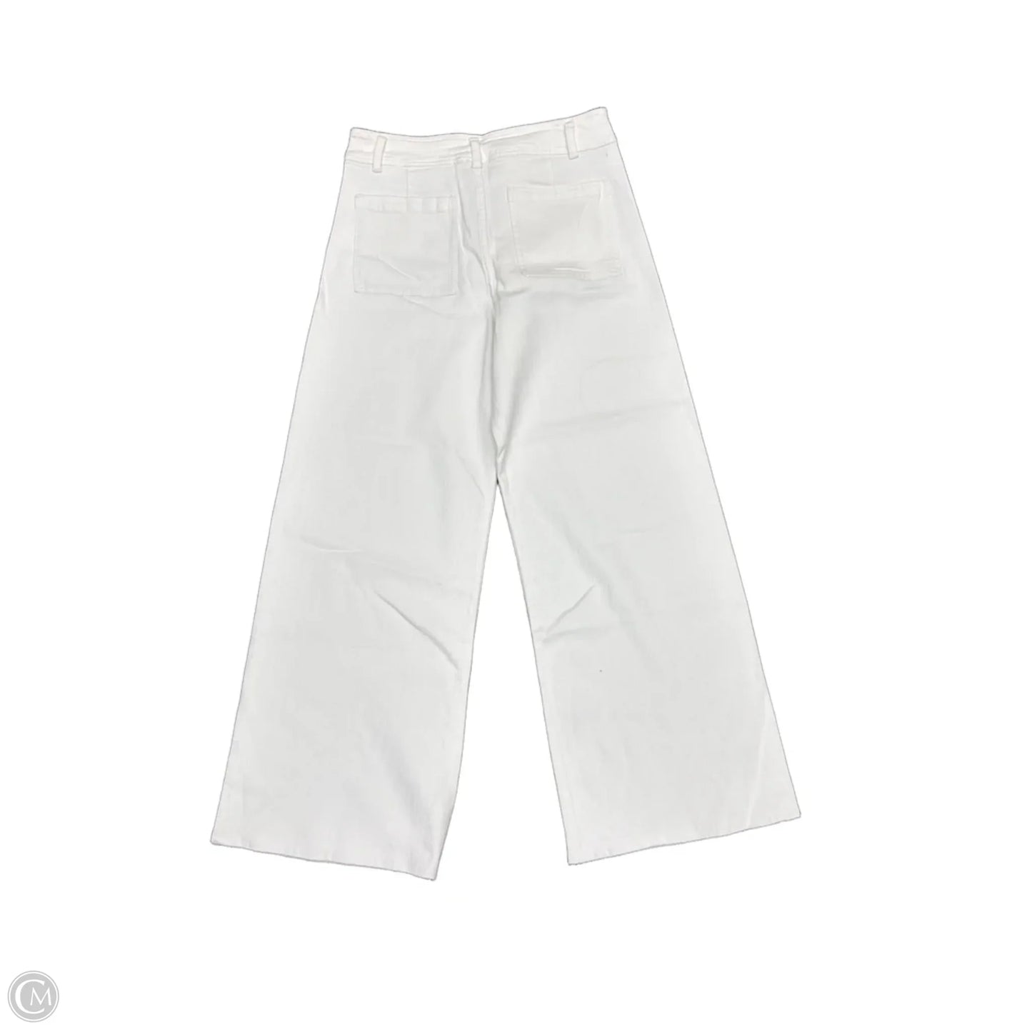 Jeans Wide Leg By Miou Muse In White Denim, Size: Xl
