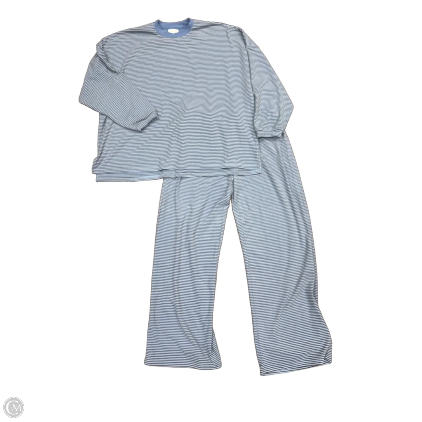 Lounge Set Pants By Clothes Mentor In Blue & Brown, Size: L