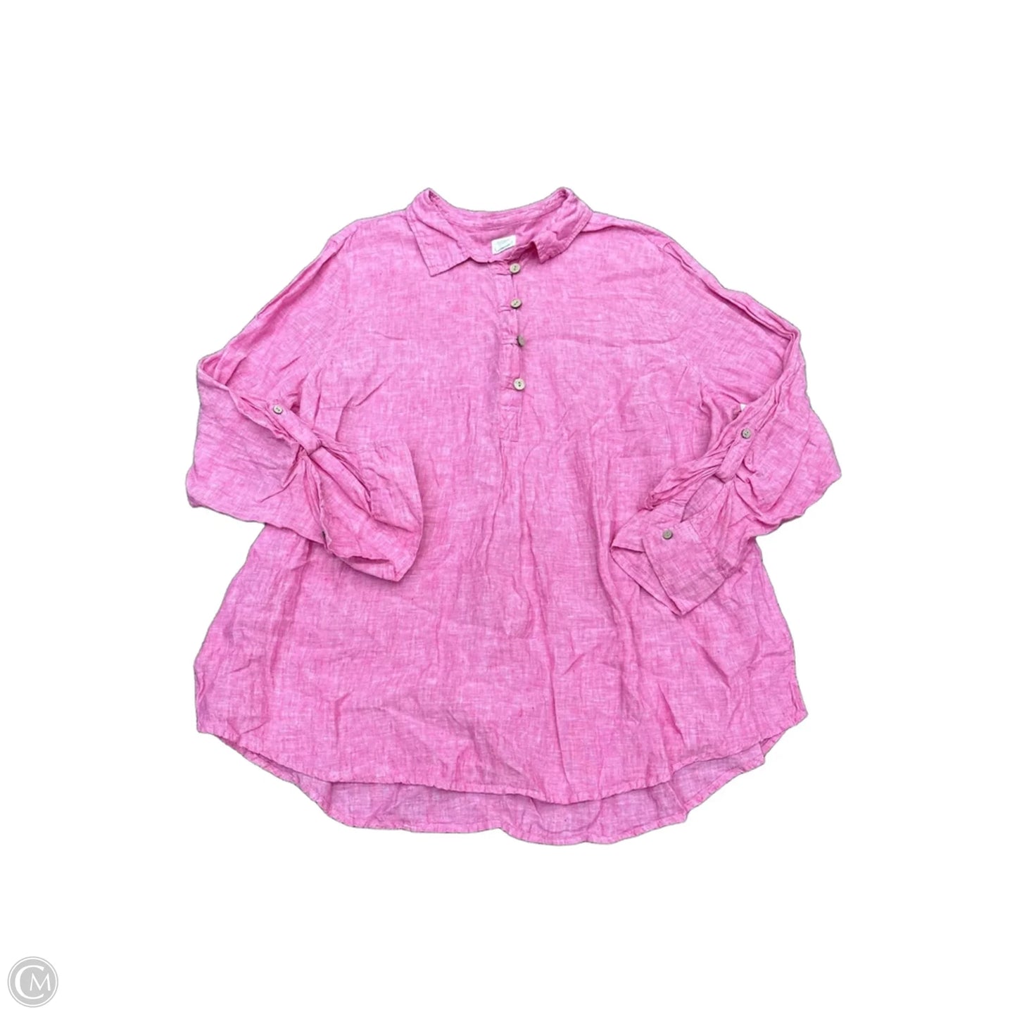 Top Long Sleeve By Sigrid Olsen In Pink, Size: 2x