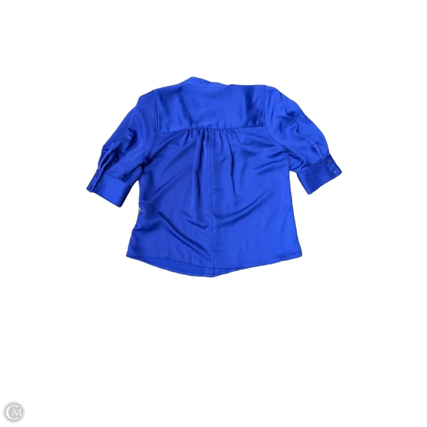 Blouse 3/4 Sleeve By Nine West Apparel In Blue, Size: Xs