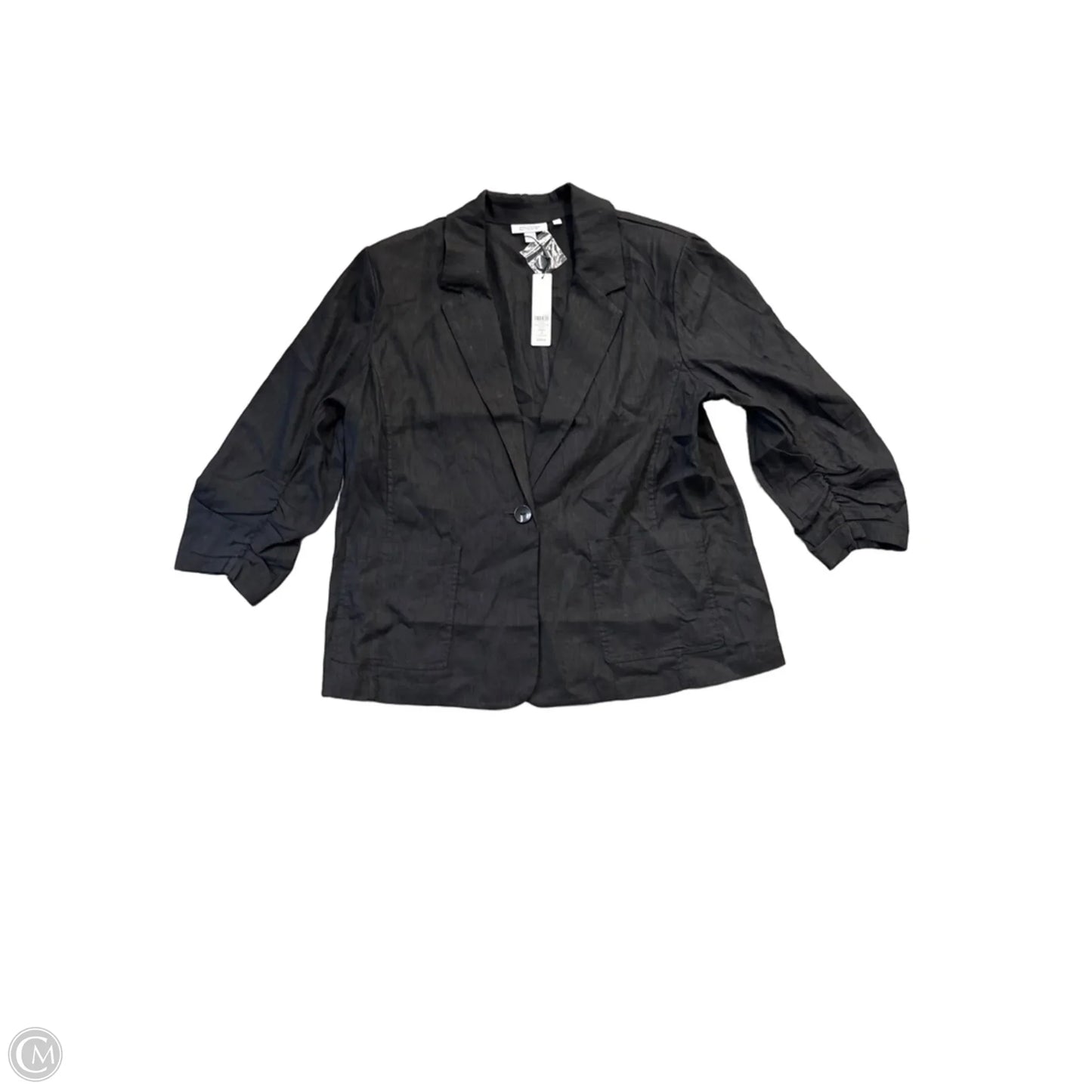 Blazer By Chicos In Black & White, Size: L