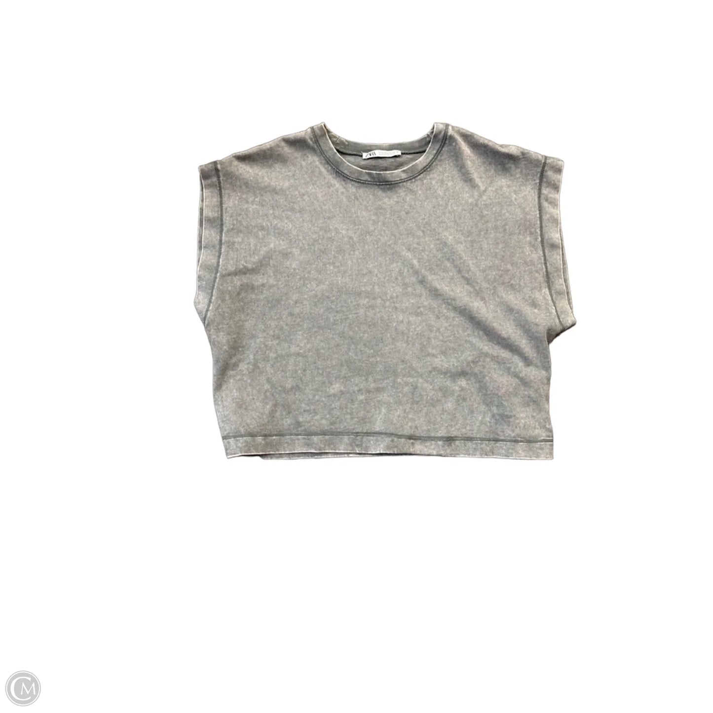 Top Sleeveless Basic By Zara In Grey, Size: S