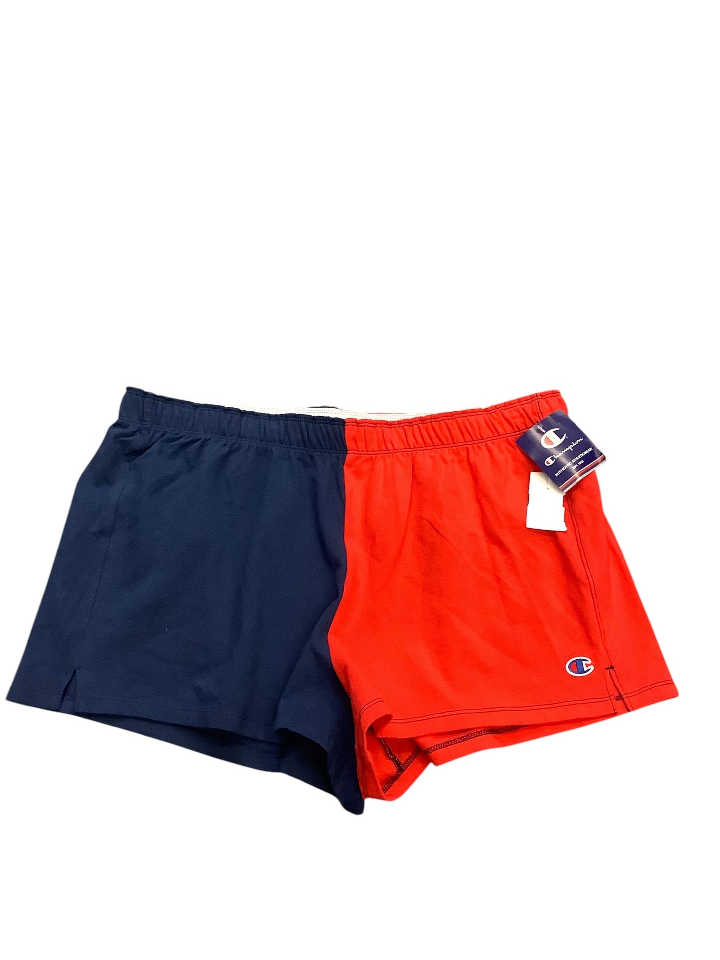 Athletic Shorts By Champion In Blue & Red, Size: L