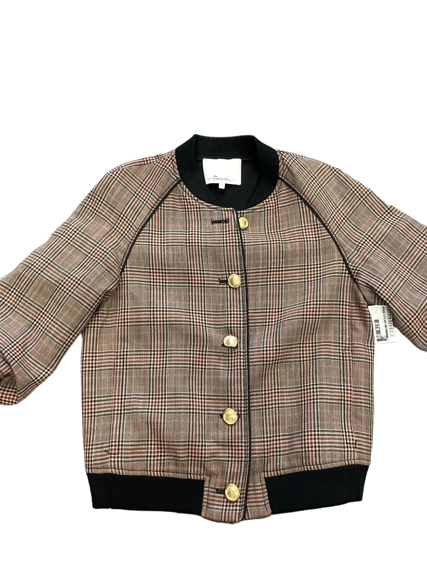 Jacket Designer By 3.1 Phillip Lim In Plaid Pattern, Size: 4