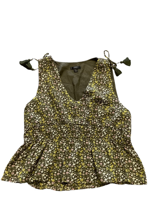 Top Sleeveless By J. Crew In Green, Size: L