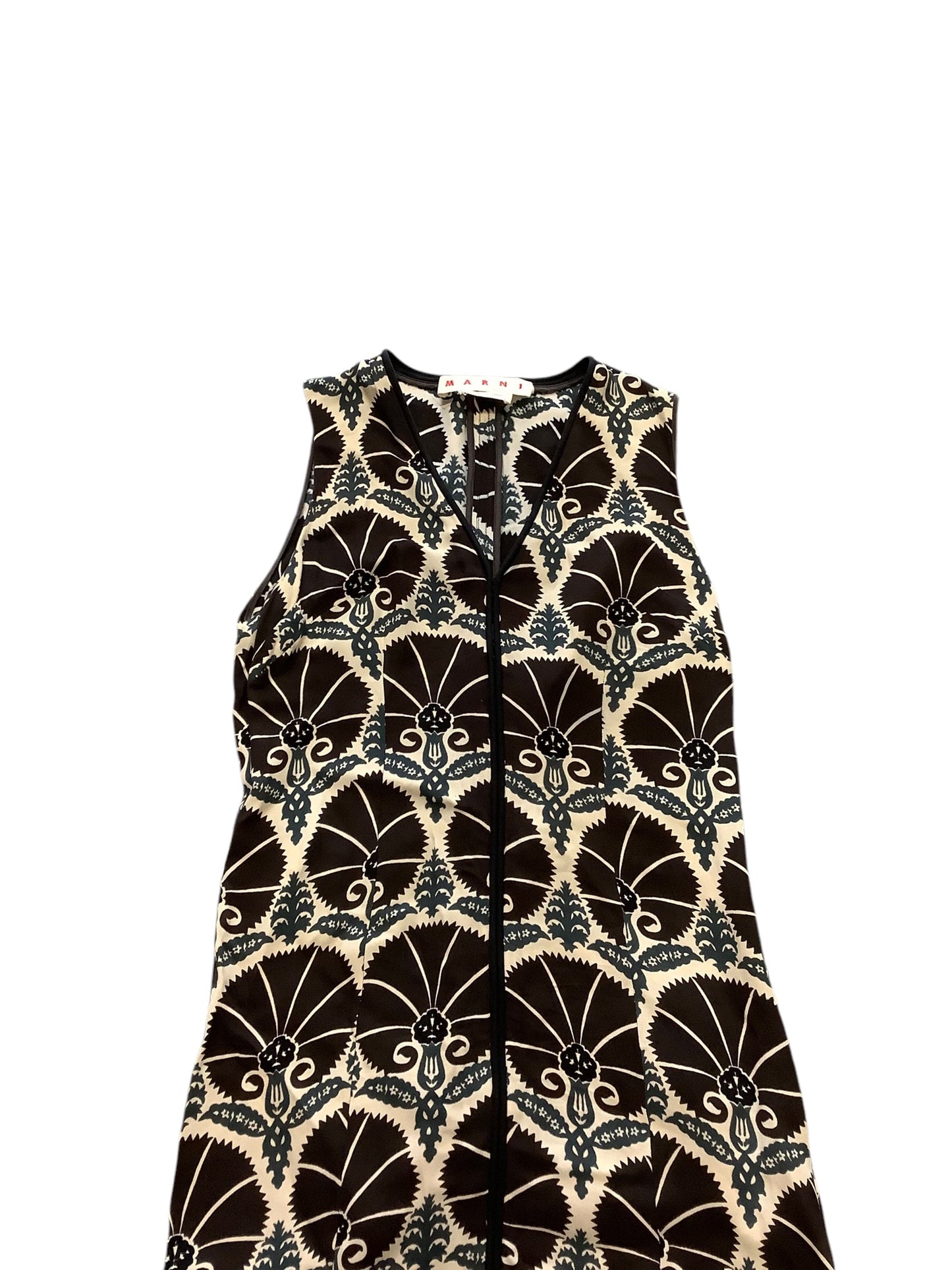 Dress Designer By Marni In Brown & Cream, Size: 6