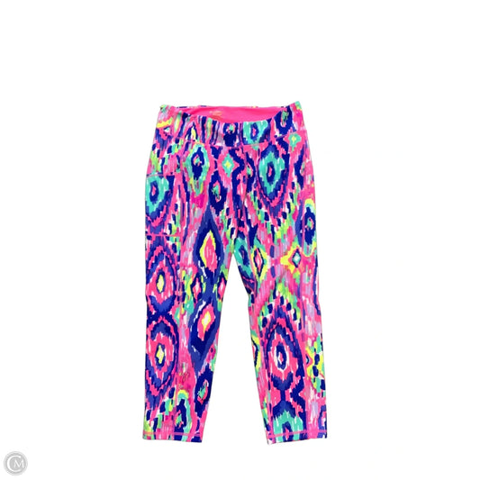 Pants Designer By Lilly Pulitzer In Blue & Pink, Size: L
