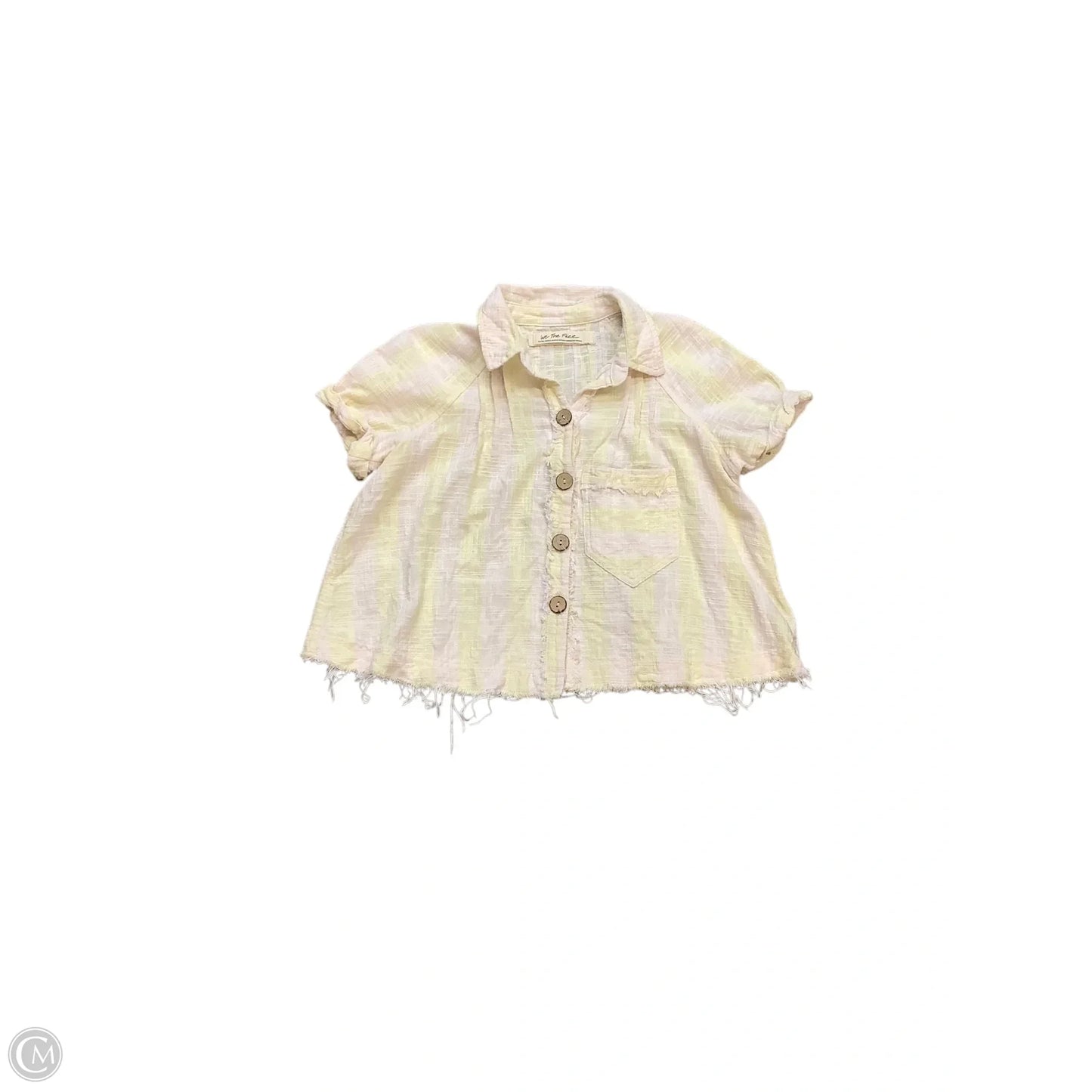 Top Short Sleeve By We The Free In Yellow, Size: Xs