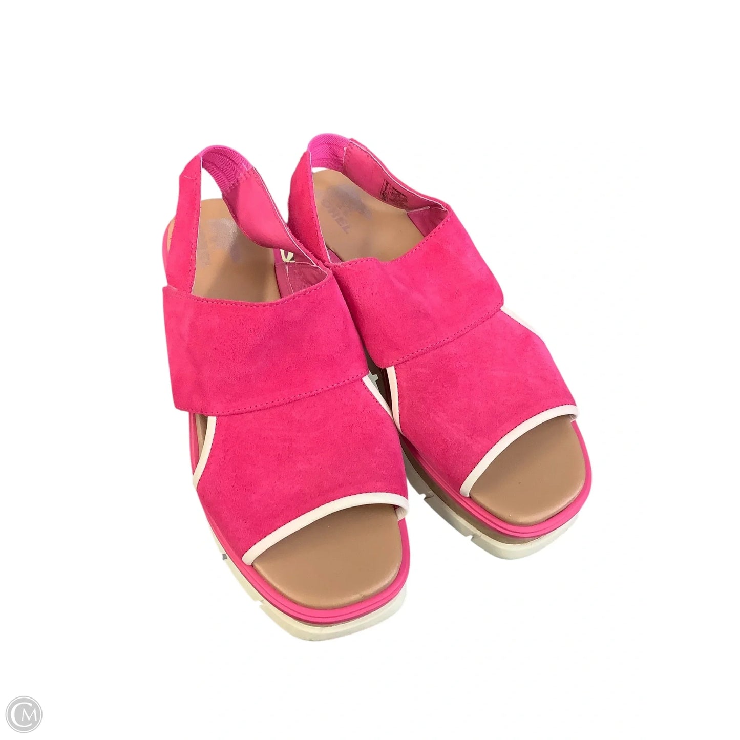 Sandals Heels Wedge By Sorel In Pink, Size: 9