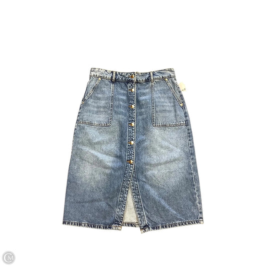 Skirt Midi By Michael By Michael Kors In Blue Denim, Size: 10