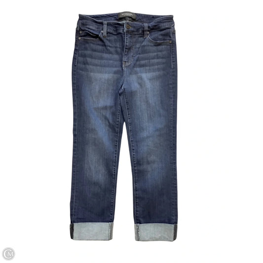 Jeans Cropped By Liverpool In Blue Denim, Size: 8