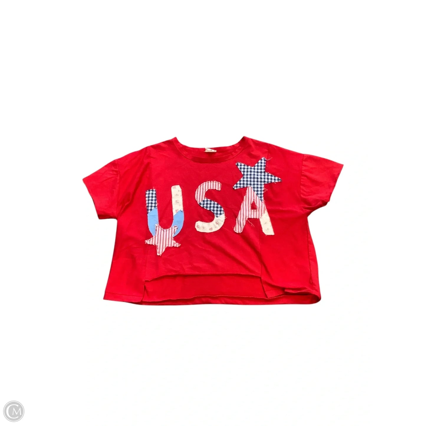 Top Short Sleeve By Bibi In Red, Size: L