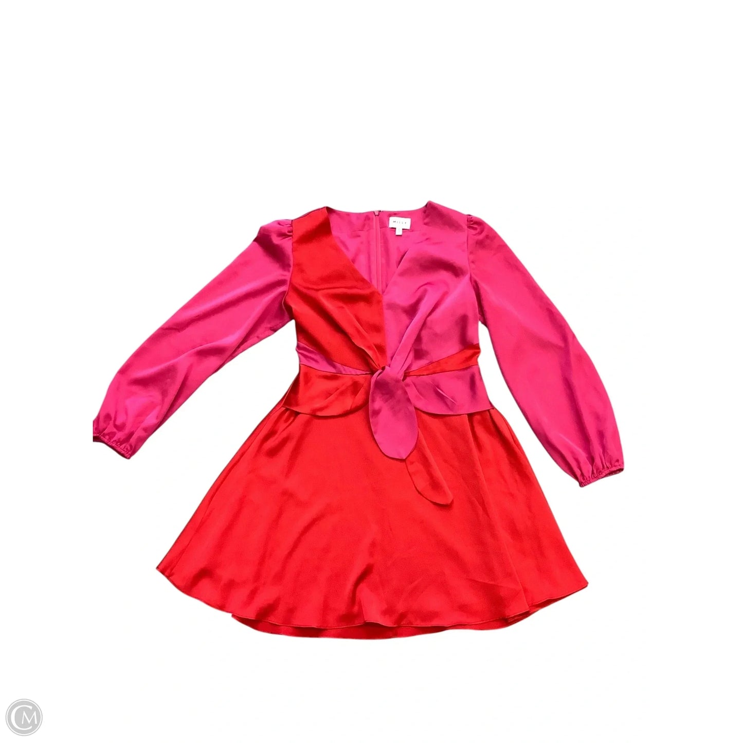Dress Designer By Milly In Pink & Red, Size: 8