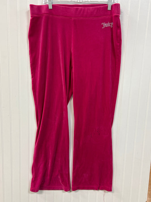 Athletic Pants By Juicy Couture In Pink, Size:Xl