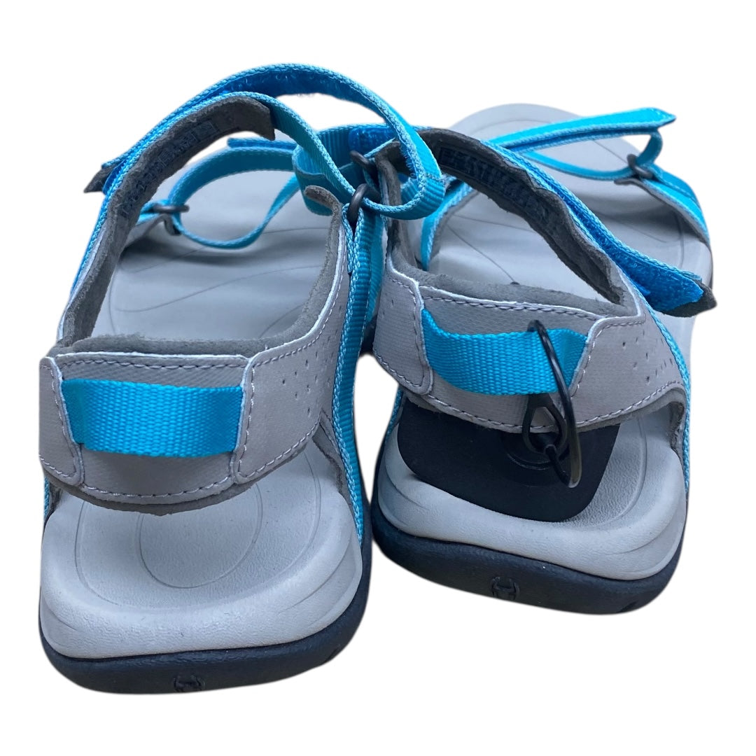 Sandals Flats By Teva In Blue & Grey, Size:8